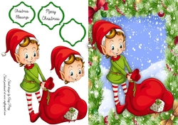 Gorgeous Elf With Santas Sack