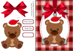Gorgeous Bear with Santa Hat
