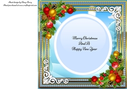 Beautiful Christmas Insert With Message 8x8