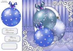 Beautiful Blue Baubles 8x8