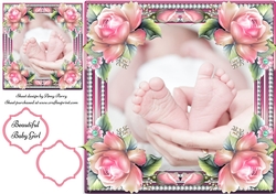 Adorable Baby Girl Toes 8x8