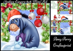 Festive Eeyore 8x8 Mini Kit