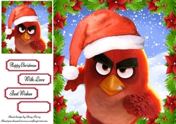 Christmas Angry Bird 8x8