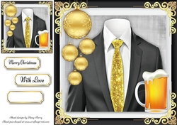 Gold & Black Festive Suit 8x8