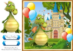 Dragon With His Castle 8x8