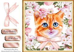 Beautiful Painted Cat 8x8