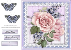 Beautiful Pink & Lilac Flowers 8x8