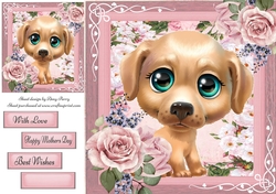 Beautiful Blue Eyed Brown Puppy 8x8