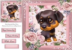 Beautiful Brown Eyed Puppy 8x8