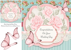 Congratulations On Your Wedding Day Shabby Chic 8x8
