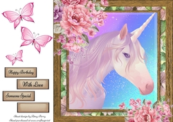 Beautiful Lilac Unicorn 8x8