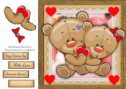 Gorgeous Cuddling Bears 8x8