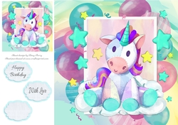 Gorgeous Cuddly Toy Unicorn 8x8
