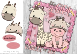 Baby With Giraffe 8x8