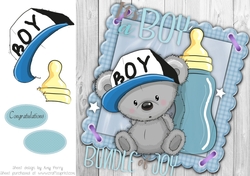 Baby Bear With Bottle 8x8
