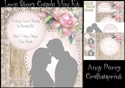 Love Story Couple 8x8 Mini Kit
