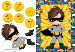 Super Hero With Cape & Mask
