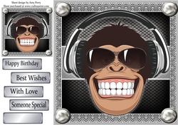 Cheeky Music Monkey 8x8