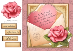 Heart In A Envelope Wedding 8x8