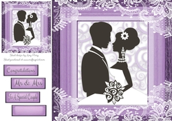 The Wedding Couple Purple 8x8