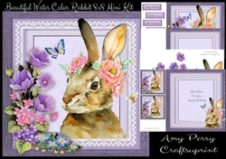 Beautiful Water Color Rabbit 8x8 Mini Kit