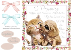 I Promise Kitten & Puppy 8x8