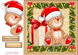 Gorgeous Christmas Bear 8x8