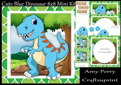 Cute Blue Dinosaur 8x8 Mini Kit