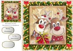 Festive Reindeers 8x8