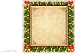 Festive Christmas Frame Blank 8x8