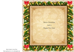 Festive Christmas Frame Insert 8x8