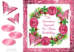 Beautiful Pink Flowers To Someone Special 8x8