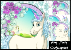 Gorgeous White Unicorn 8x8 Mini Kit