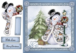Gorgeous Snowman With Top Hat 1 8x8