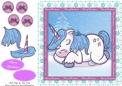 Gorgeous Christmas Unicorn 8x8