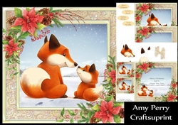 Gorgeous Festive Foxes 8x8 Mini Kit