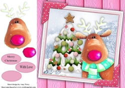 Gorgeous Reindeer Christmas Tree 8x8