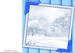 Gorgeous Blue Winter Insert Blank 8x8