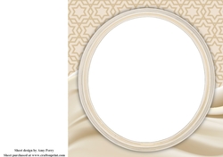 Gorgeous Cream & Gold Satin Effect Insert Blank 8x8