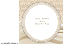 Gorgeous Cream & Gold Satin Effect Insert 8x8