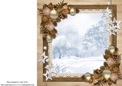 Gorgeous Brown Winter Insert Blank 8x8