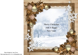 Gorgeous Brown Winter Insert 8x8
