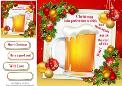 Christmas Beer Humor 8x8