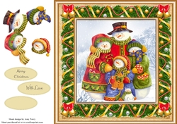 Gorgeous Snowman Family 8x8