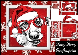 Gorgeous White Funny Dog  8x8 Mini Kit