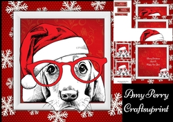 Gorgeous White Waiting Dog 8x8 Mini Kit