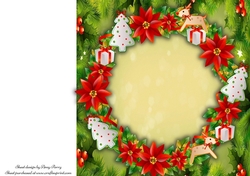 Gorgeous Christmas Wreath Blank Insert 8x8