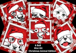 6 8x8 Mini Kits Christmas Animal Edition