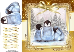 Gorgeous Painted Penguins 8x8
