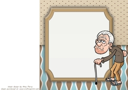Old man humor blank insert 8x8